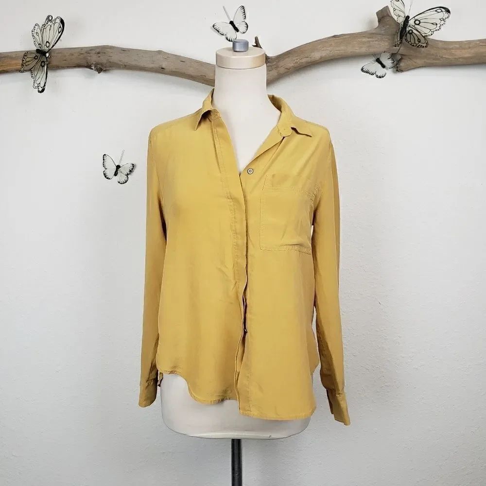 Lou & grey silk yellow blouse